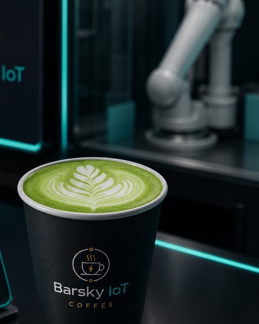 Neon Matcha Latte